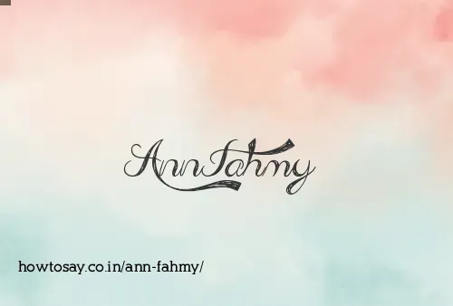 Ann Fahmy
