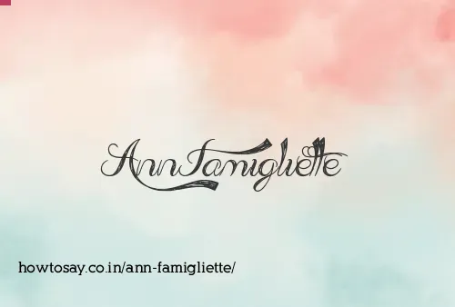 Ann Famigliette