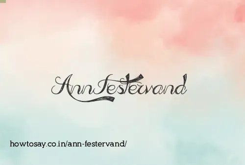 Ann Festervand