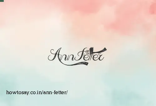 Ann Fetter