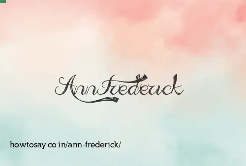 Ann Frederick