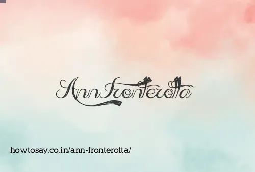 Ann Fronterotta