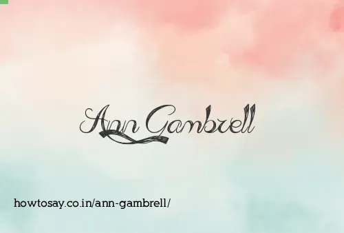 Ann Gambrell