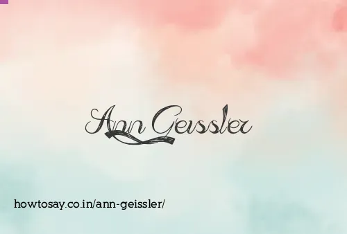 Ann Geissler
