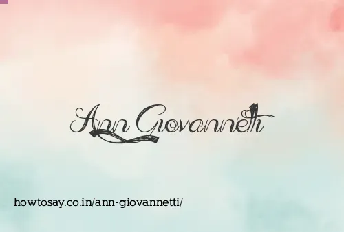 Ann Giovannetti