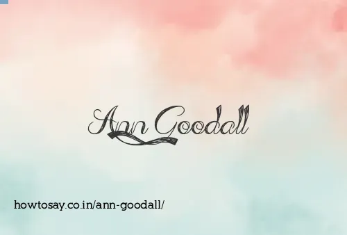 Ann Goodall