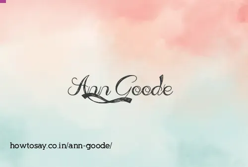 Ann Goode