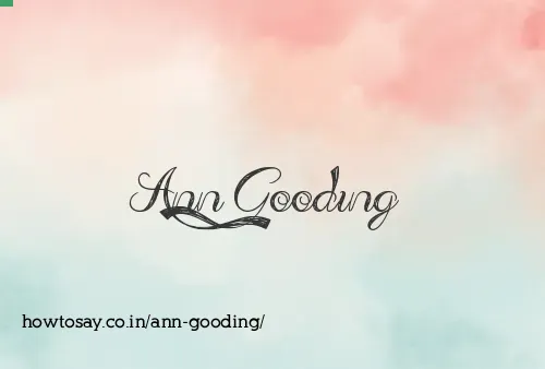 Ann Gooding