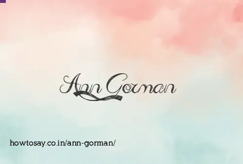 Ann Gorman