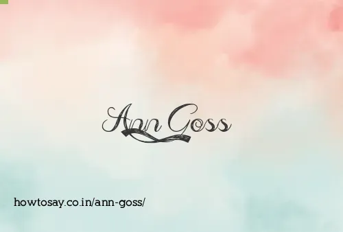 Ann Goss