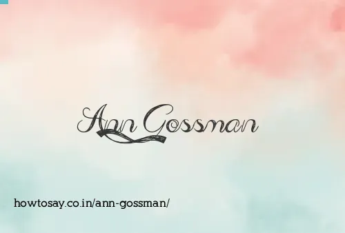 Ann Gossman