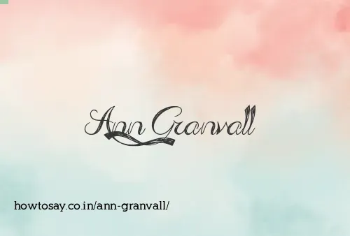 Ann Granvall