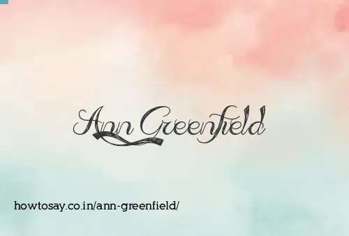 Ann Greenfield