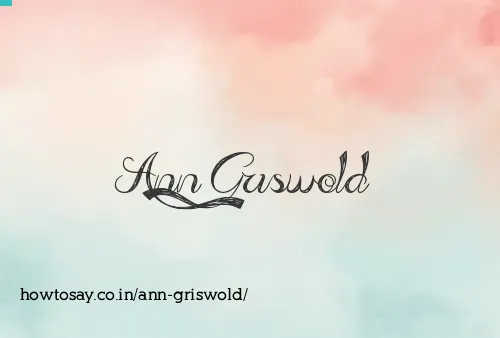 Ann Griswold