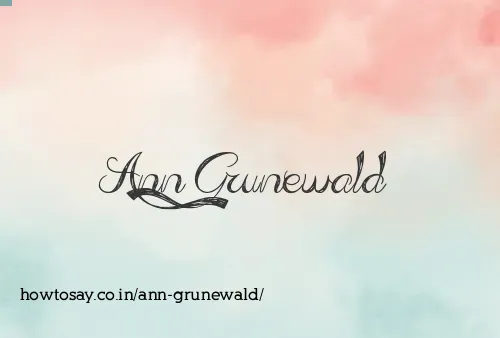 Ann Grunewald
