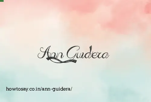 Ann Guidera