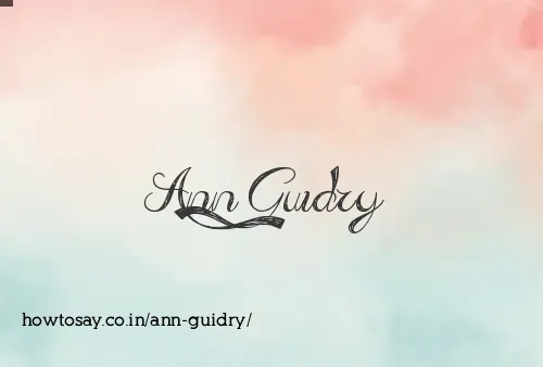 Ann Guidry