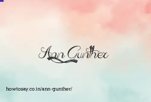 Ann Gunther