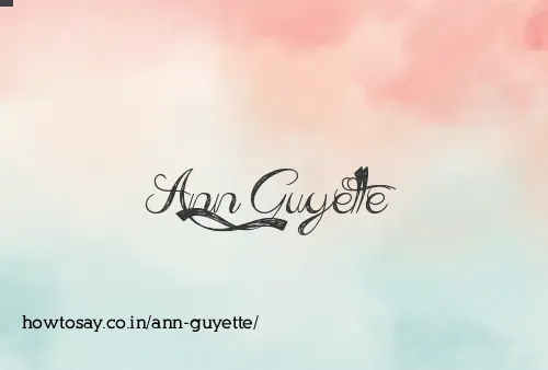 Ann Guyette