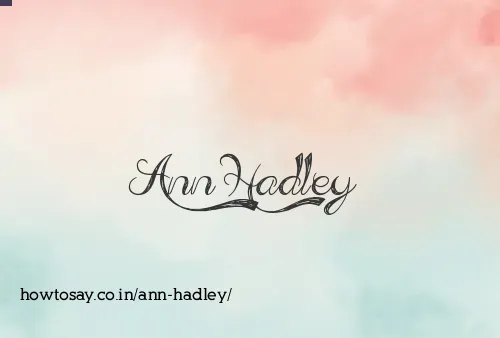 Ann Hadley