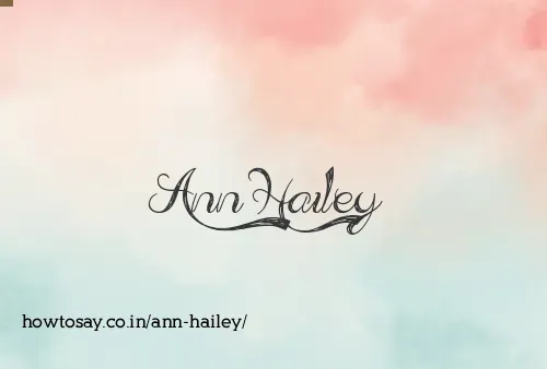 Ann Hailey