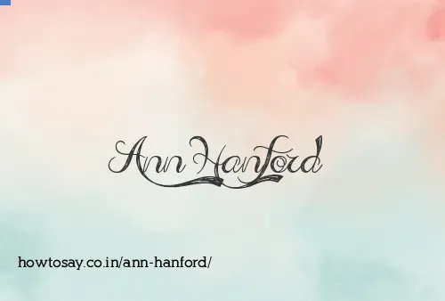 Ann Hanford