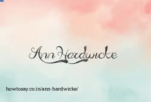 Ann Hardwicke