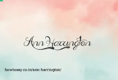 Ann Harrington