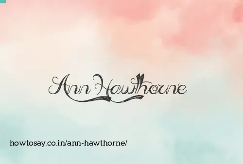 Ann Hawthorne