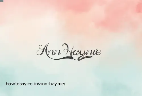 Ann Haynie