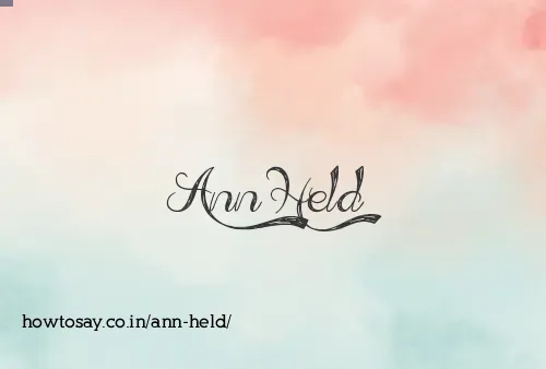 Ann Held