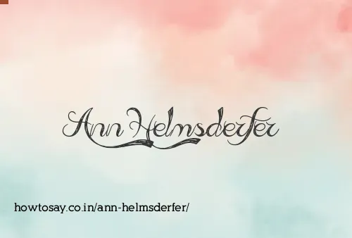 Ann Helmsderfer