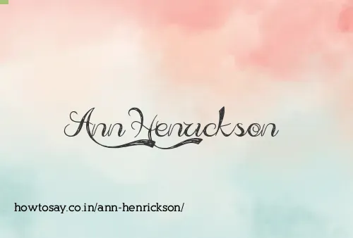 Ann Henrickson