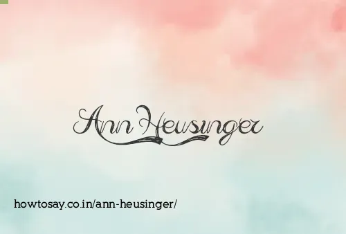 Ann Heusinger