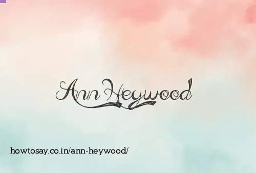 Ann Heywood