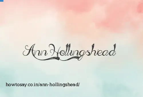 Ann Hollingshead