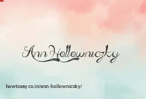 Ann Hollowniczky