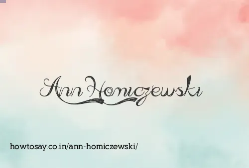 Ann Homiczewski