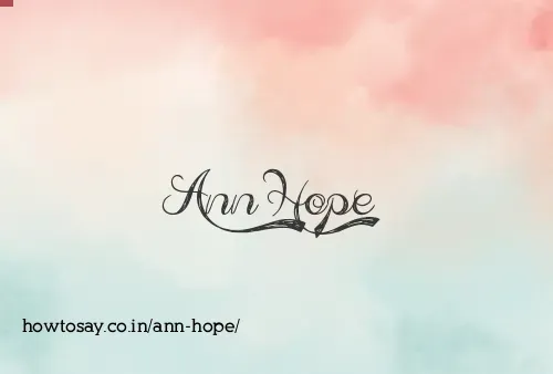 Ann Hope
