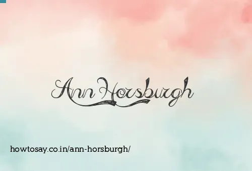Ann Horsburgh