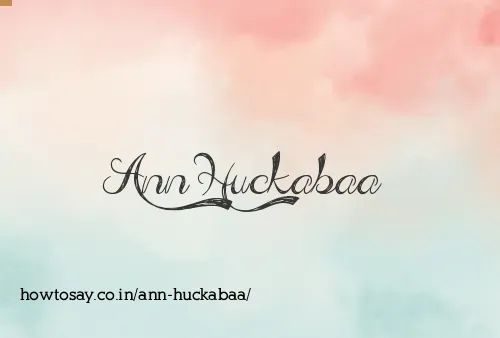Ann Huckabaa