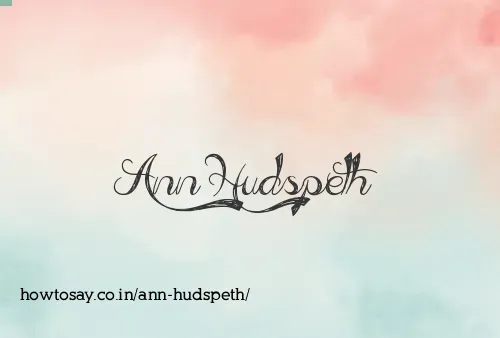 Ann Hudspeth