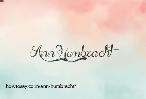 Ann Humbracht