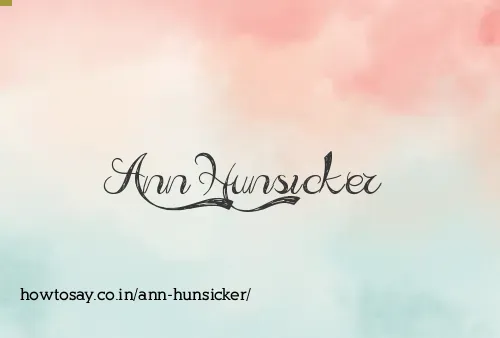 Ann Hunsicker