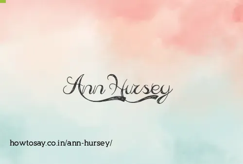 Ann Hursey