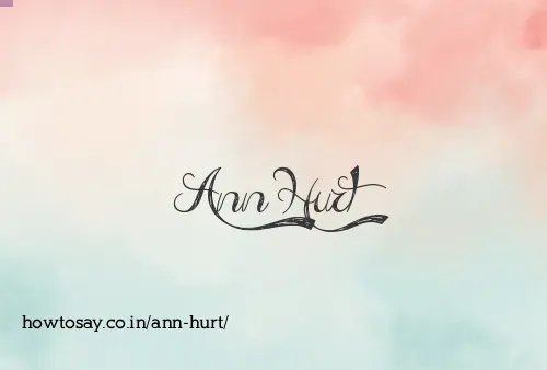 Ann Hurt