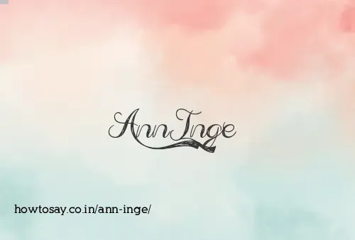 Ann Inge