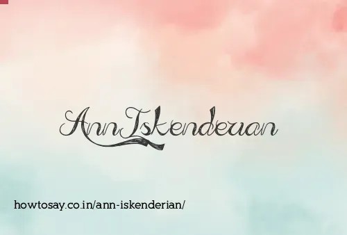 Ann Iskenderian