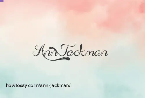 Ann Jackman