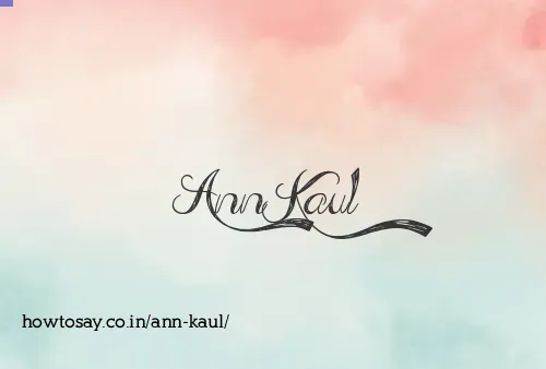 Ann Kaul
